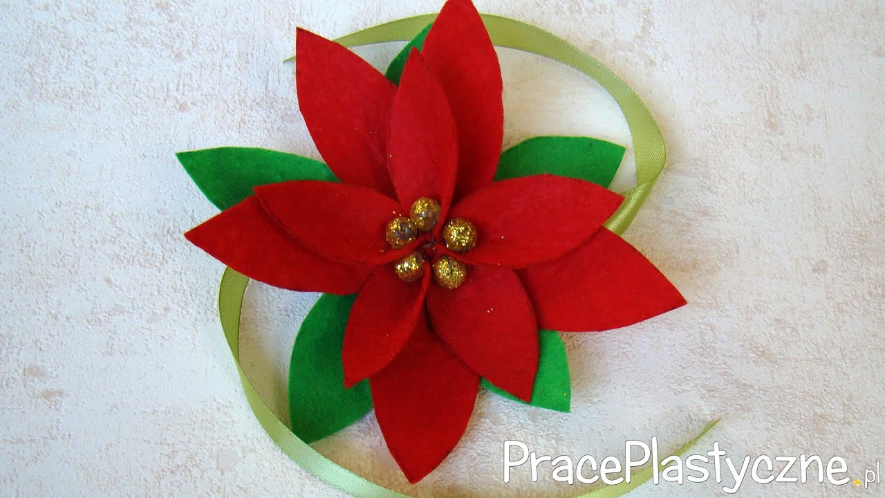Gwiazda betlejemska z filcu
