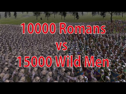 10000 Romans vs 15000 Wild Men - Ultimate Epic Battle Simulator UEBS