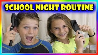 OUR SCHOOL NIGHT ROUTINE 2016 | We Are The Davises