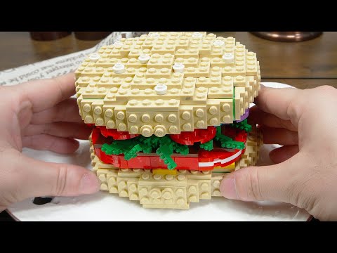 Lego Hamburgers ( feat. Lego shoes ) - Lego In Real Life 4 / Stop Motion Cooking ＆ ASMR