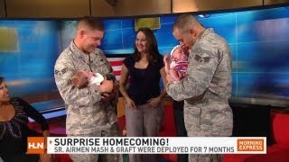 Surprise military reunion live on Morning Express