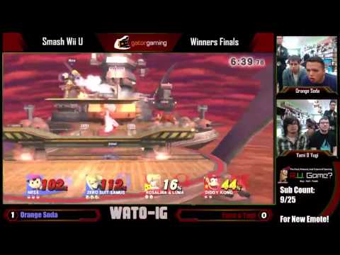 WATO-IG: Orange Soda [ZSS/Ness] vs Yami Yugi [Diddy/Ganon] - Smash Wii U Doubles WF