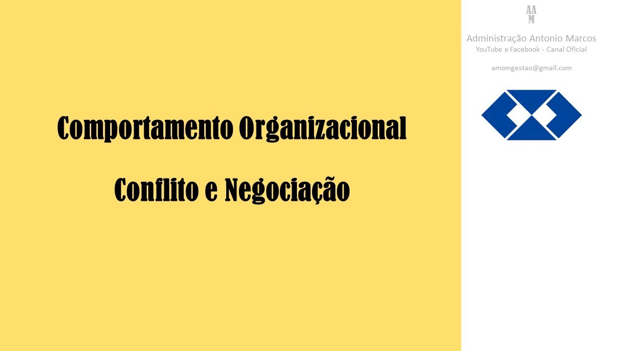 Comportamento Organizacional - Conflito e Negociação