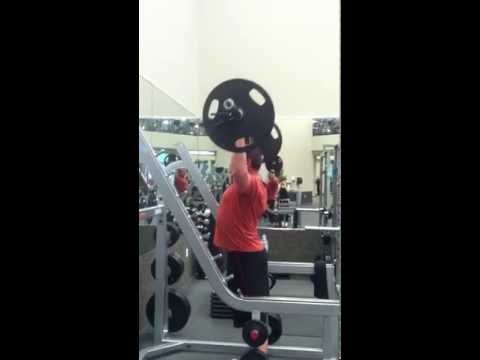 Over head press 135 LB