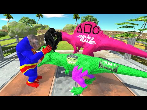 COUPLE SPIDERMAN GORO Vs COUPLE VENOM DEATH RUN COMPETITION - Animal Revolt Battle Simulator