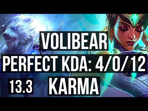 VOLI vs KARMA (TOP) | 4/0/12, 300+ games | KR Diamond | 13.3