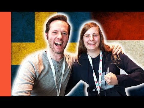 Language Challenge - SWEDISH VS DUTCH #3 - with Selawen at Vidcon Europe in Amsterdam