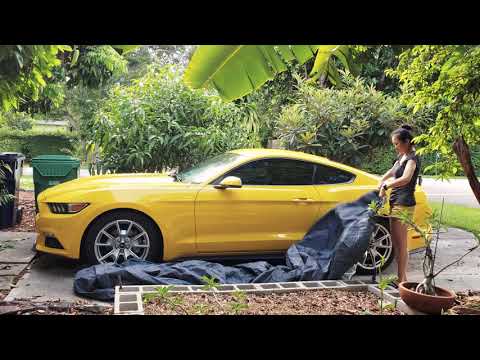 Covercraft Waterproof 5 Layer Semi Custom Car Cover For Mustang Unboxing & Setup