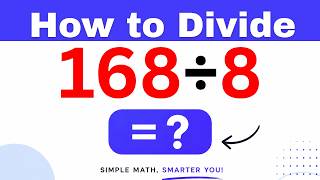 168÷8  Divide 168 by 8 - Long division Method