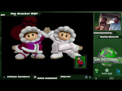 Mass Madness 11 SSBM - Infinite Numbers (Ice Climbers) vs. Hayrow (Falco) - Melee WQF
