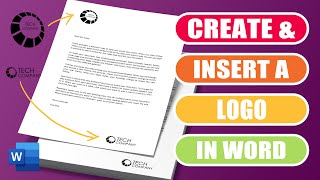 Create and insert a logo into a word doc & headers and footers - (Easy Tutorial)