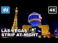 4K Las Vegas Strip At Night 2 Hour Virtual Walking Tour Travel Guide