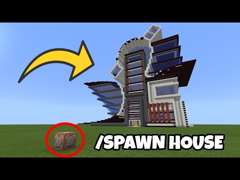 Derpy Jhomes - HOW TO SPAWN A MODERN HOUSE USING COMMANDS IN MINECRAFT BEDROCK!!?