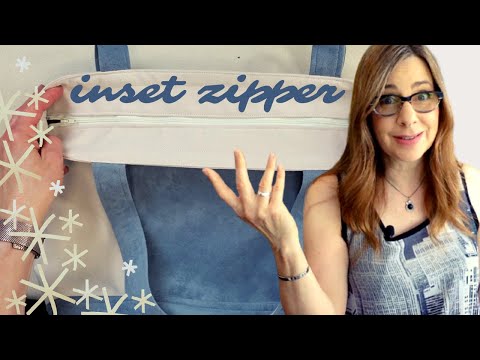 How to sew an inset zipper on a tote bag