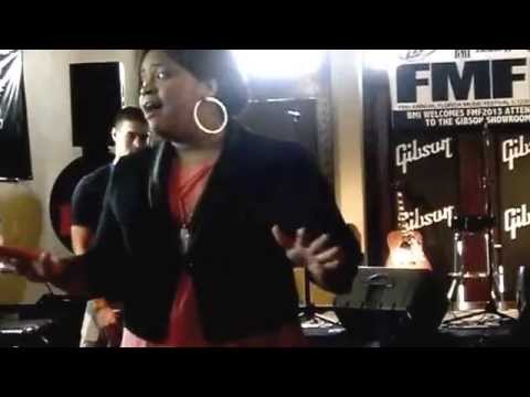 R&B Singer, Anesha, at the 2013 Florida Music Festival FMF2013 singing with Piano