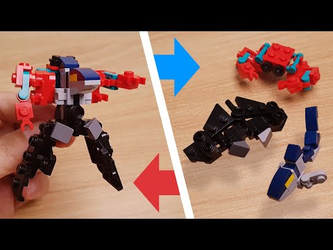 Micro LEGO brick sea animal combiner transformer mech - Blue Guardian #LEGO #MOC #レゴ #レゴ変形ロボ #레고합체로봇