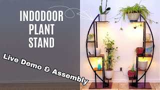BACEKOLL 63" Half Moon Plant Stand – Full Assembly & Display Demo