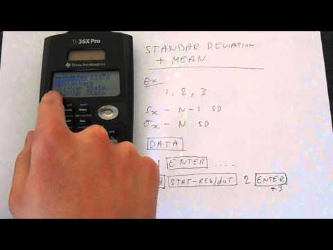 TI 36x Pro Basic Statistics: Standard Deviation and Mean Tutorial