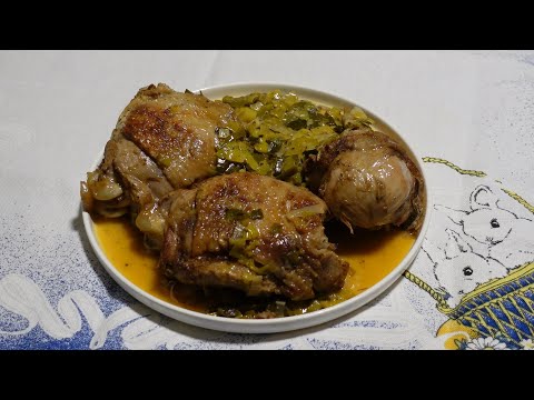 kurczak się chowa !! INDYK DUSZONY W PORZE I BIAŁYM WINIE