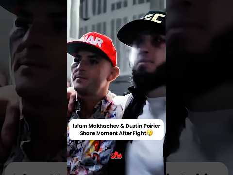 Islam Makhachev vs Dustin Poirier share moment after fight #islammakhachev #dustinpoirier #ufc