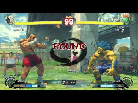 Bonchan [Sagat] vs T SRAI [Blanka] SSF4 Japanese Online Ranked Matches - TRUE-HD