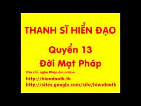 Thanh sĩ (Quyển 13)_Đời mạt pháp _Bửu Sơn Kỳ Hương