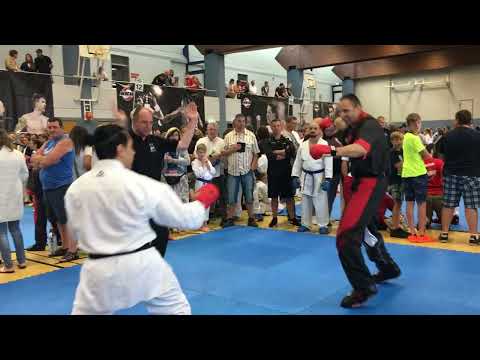 Ünal Ay vs  Kick Boxer   KARATE Kumite  -Part 1-   2017-06-17 WKU Int  DM Simmern