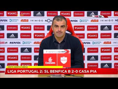 Conferencia Imprensa Filipe Martins S.L. Benfica B Vs CASA PIA A.C.