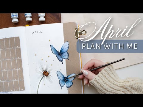 PLAN WITH ME | April 2023 Bullet Journal Setup | Butterfly Theme 🦋