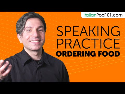 Prática de falar italiano: fazer pedidos em um restaurante