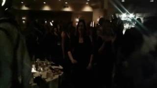 The ASAP band performing Fireball by Pitbull