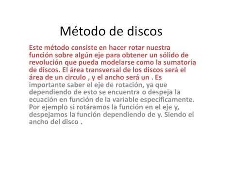 Metodo de discos
