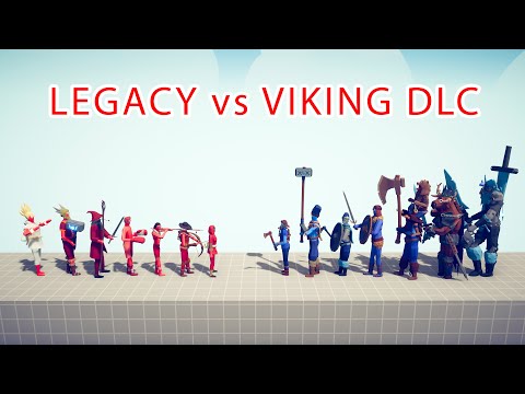 LEGACY Team vs VIKING DLC Team - Totally Accurate Battle Simulator TABS
