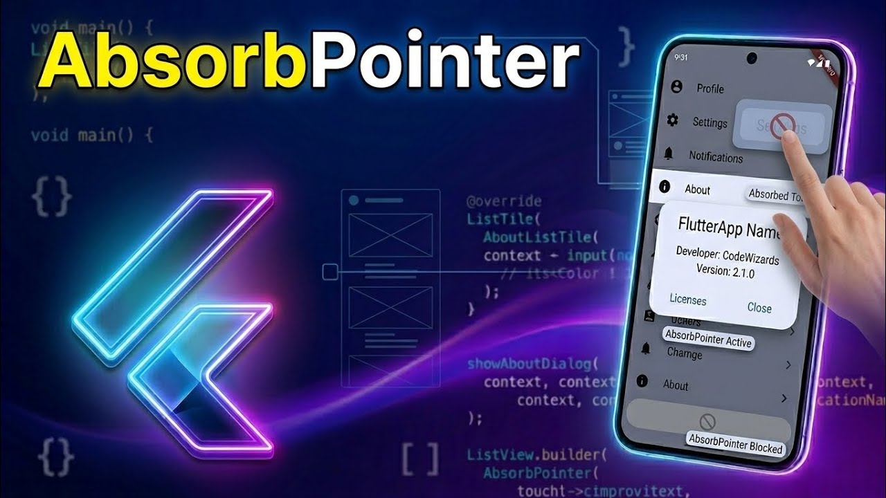 Flutter AbsorbPointer Tutorial [Hindi]  for Beginners | Flutter widget-3