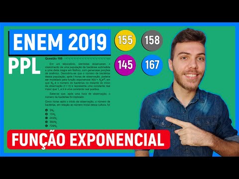 🛑FUNÇÃO LN - 155 Enem 2019 PPL - Em um laboratório, cientistas observaram o crescimento de uma