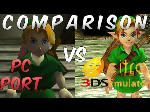 Ocarina of Time PC Port VS Citra Emulator Comparison + Texture Packs