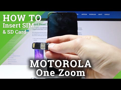 How to Insert Nano SIM and Micro SD on MOTOROLA One Zoom