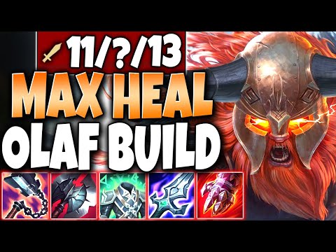Our New INSANE Max Heal Olaf Season 11 Olaf Build 🔥 100%++ Heals 🔥 LoL Top AD Olaf s11 Gameplay
