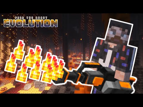 Infinity Caves with a FLAMETHROWER - FTB Evolution - Modded Minecraft - Episode 02
