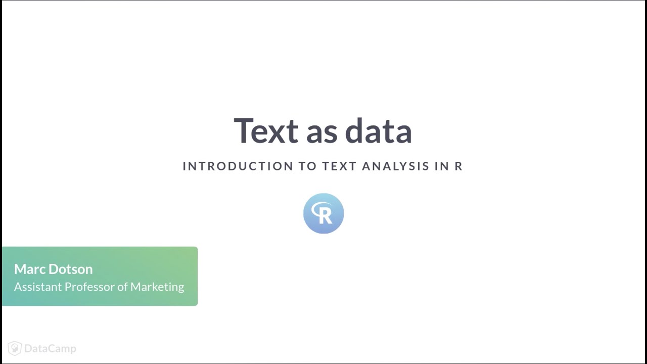 R Tutorial: Text as data
