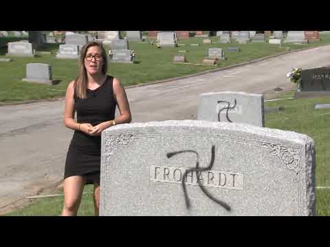 200 headstones vandalized with Swastika graffiti