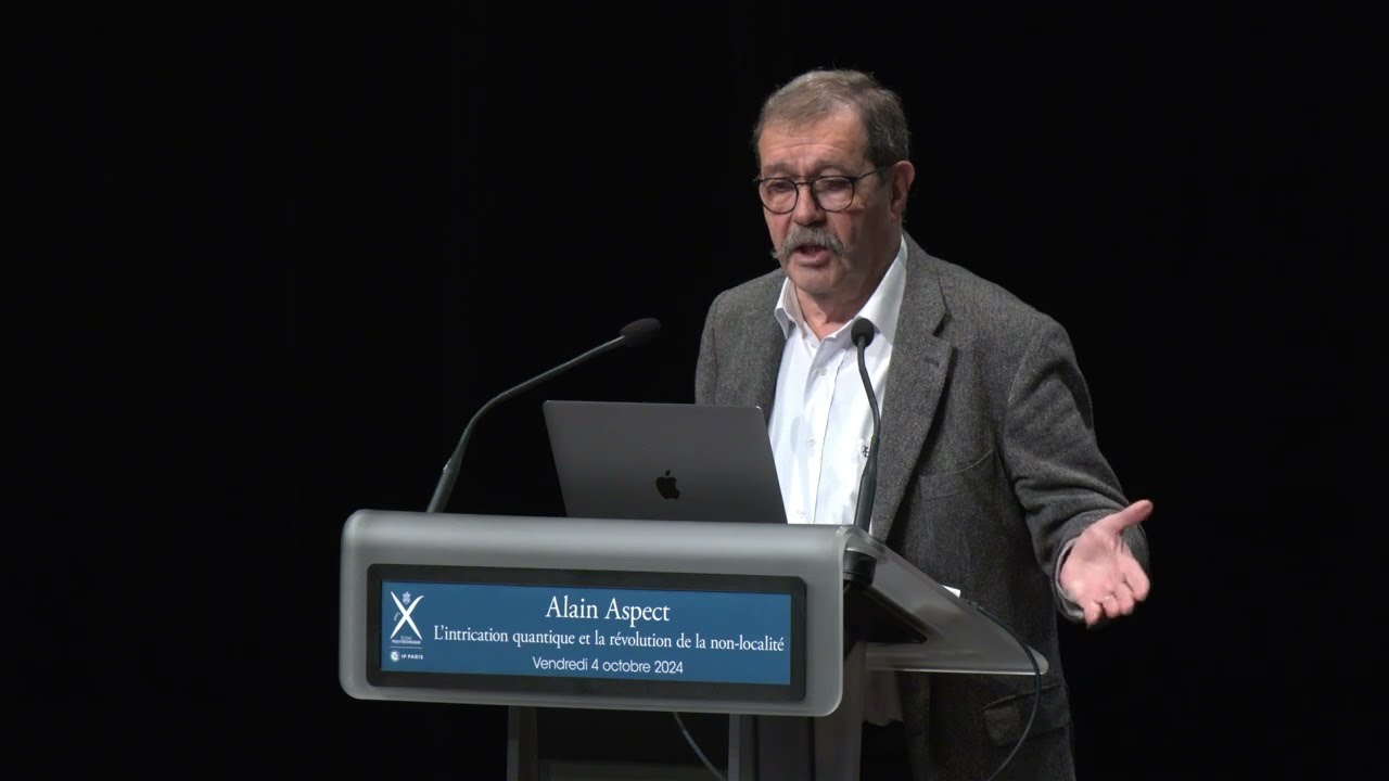 Conférence d'Alain Aspect, lauréat 2022 du Prix Nobel de Physique, à l'X le 4 octobre 2024