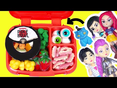 KPOP Hunters Packs School Lunch with Rumi, Zoey, Mira, Jinu Dolls