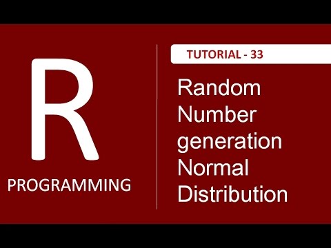 How to generate Random Number for Normal Distribution in R Programming Tutorial 33
