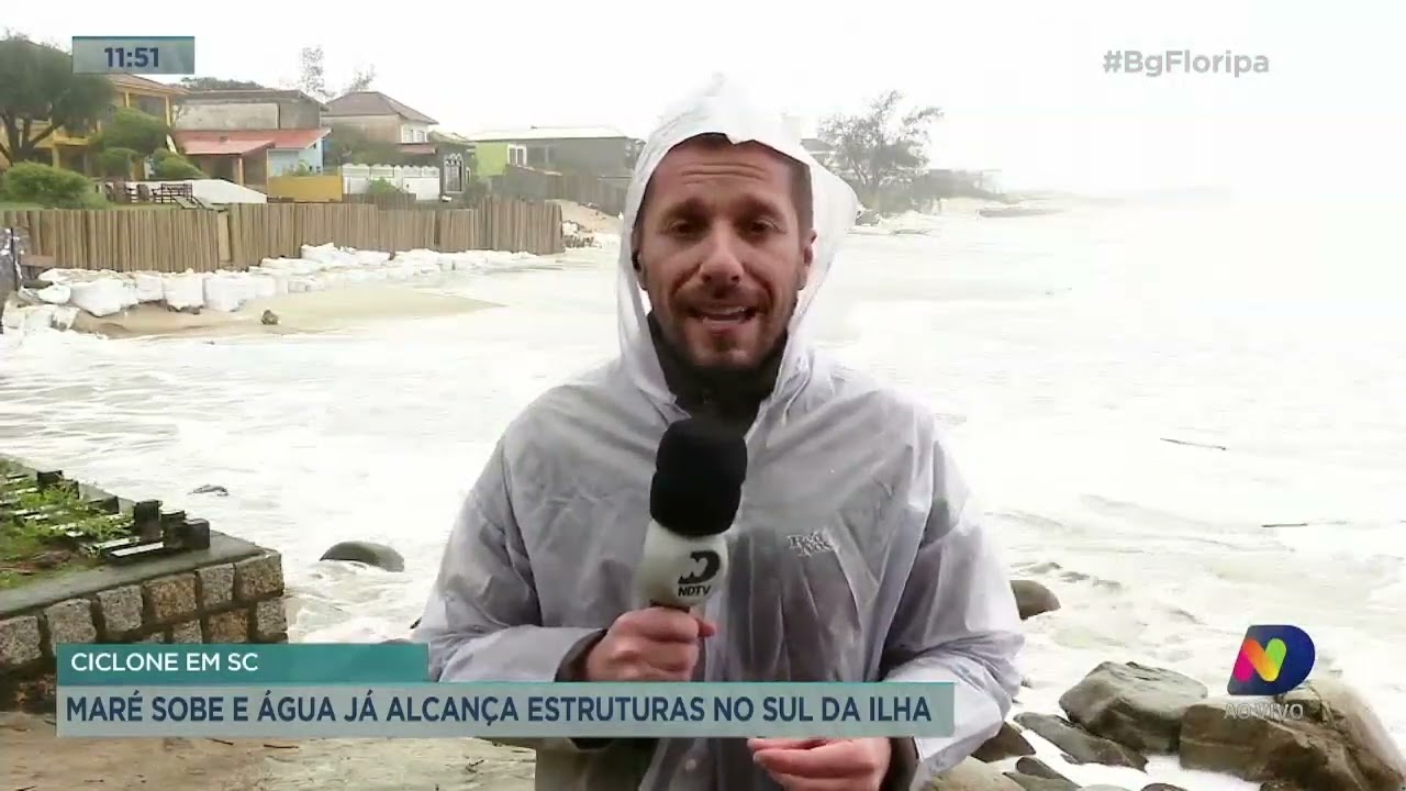 Santa Catarina tem alagamentos devido ao ciclone extratropical