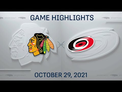 NHL Highlights | Blackhawks vs. Hurricanes - Oct. 29, 2021