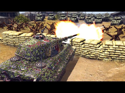 1 KING TIGER vs 100 SHERMAN TANKS! - Call to Arms: GoH Battle Simulator