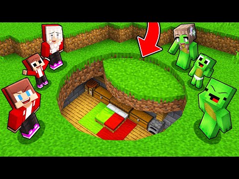 Mikey Family and JJ Family Found SECRET ROUND BASE in Minecraft (Maizen)