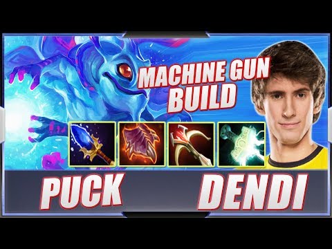 Dendi - Puck | SUPER ATTACK SPEED + DAMAGE BUILD | New Pro Immortal MMR Gameplay | 7.23 Dota 2 Patch