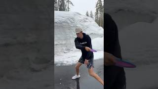 Disc golf in the snow! #discgolf